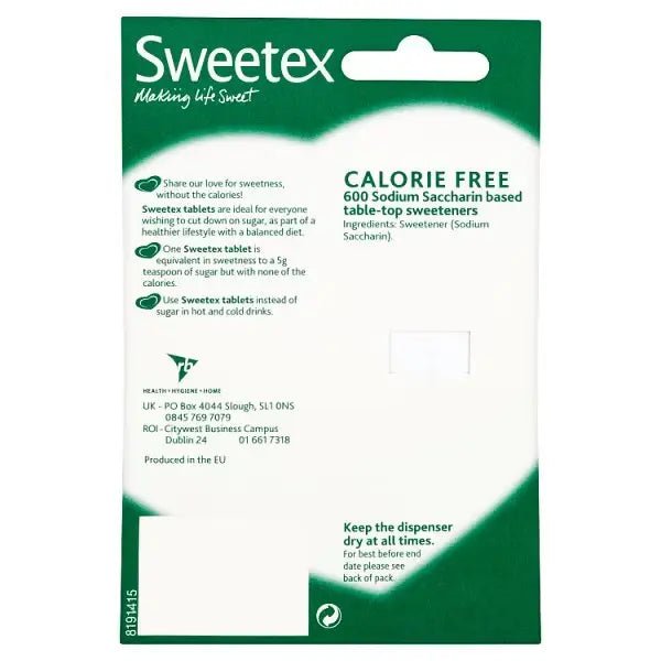 🍬 Sweetex Calorie Free Sweeteners 600 Tablets – Sugar Swap the British Way