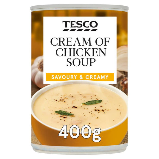 Tesco Cream of Chicken Soup 400g – British Tinned Soup, Buy British PH
