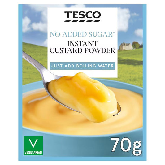 Tesco No Added Sugar Custard Mix 70g – Instant British Dessert, Buy British PH