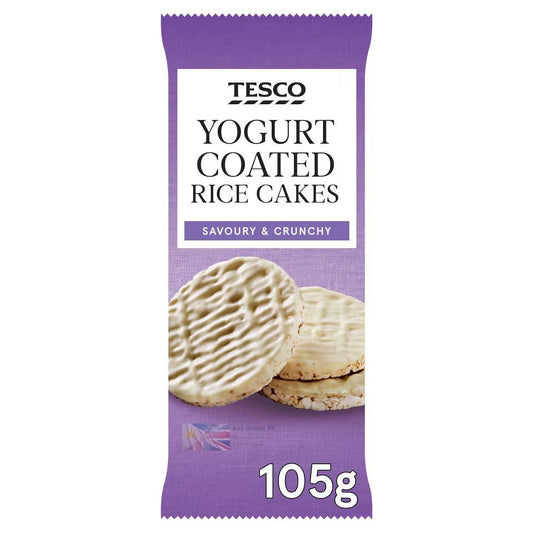 Tesco Yogurt Coated Rice Cakes 105g – British Light Snack Pack, Buy British PH