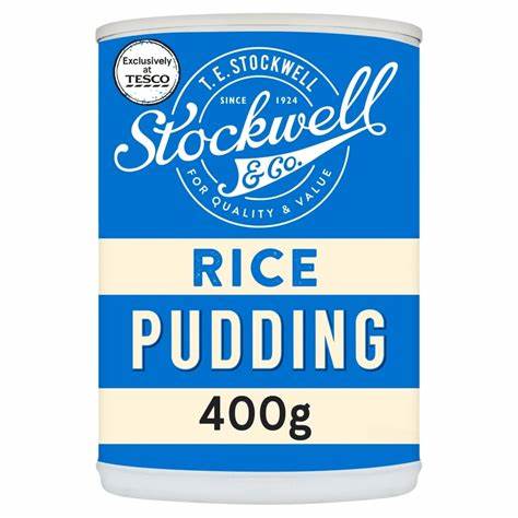 Tesco Stockwell Rice Pudding 400g – British Tinned Dessert