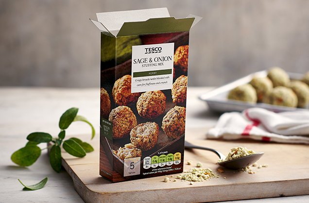 Tesco Sage & Onion Stuffing Mix 170g – British Roast Side, Buy British PH