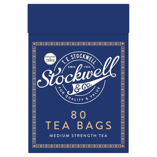 🍵 Tesco Stockwell & Co 80 Tea Bags 200g – Classic British Tea at Great Value