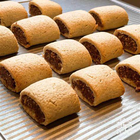 Baked pastries on a baking tray