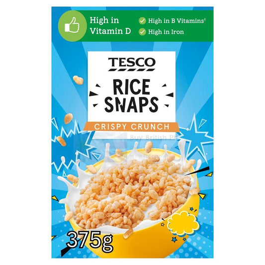 Tesco Rice Snaps Cereal 375g – British Puffed Rice Cereal, Buy British PH